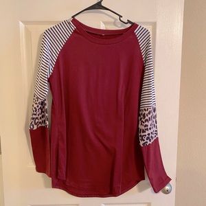 Red leopard top